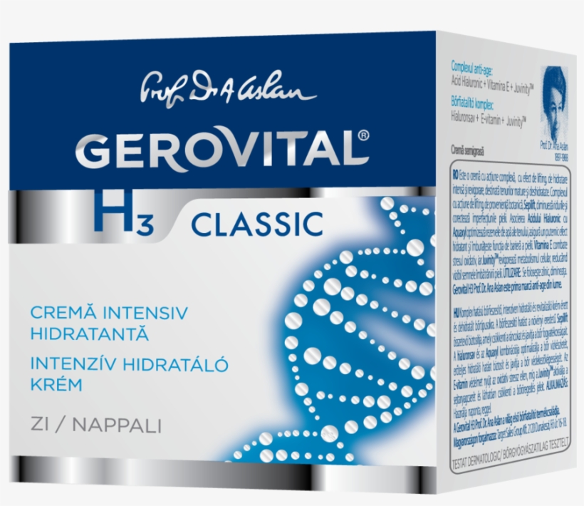 Gerovital H3 Intensive Moisturizing Day Cream Brandsofromania - Gerovital H3, transparent png #5441526