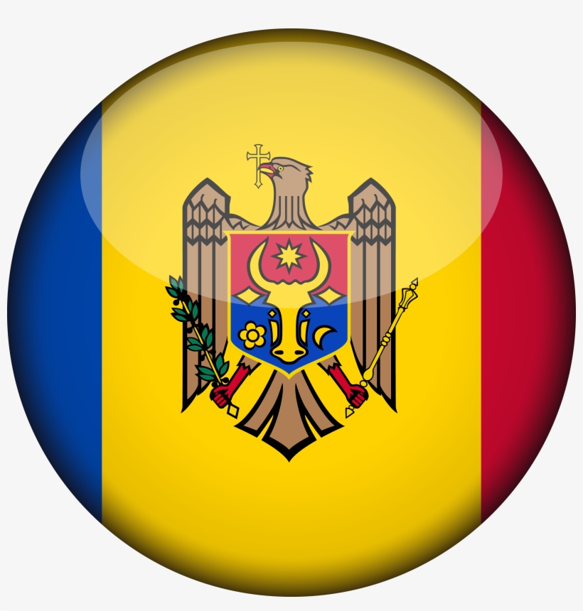 Moldova Flag 3d Round Xl, transparent png #5441701