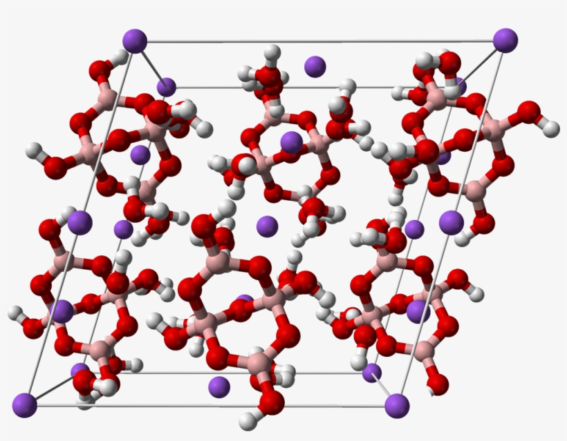 Borax Unit Cell 3d Balls - Borax Crystal Molecule Structure, transparent png #5442405