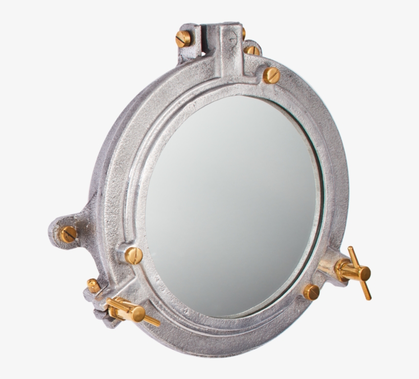 Quartermaster Airship Wall Mirror - Brass, transparent png #5443690