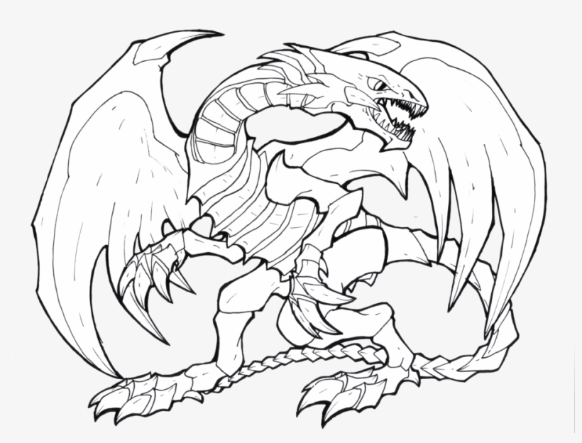 Png Transparent Download Beautiful Eyes At Getdrawings - Blue Eyes White Dragon Line Art, transparent png #5444182