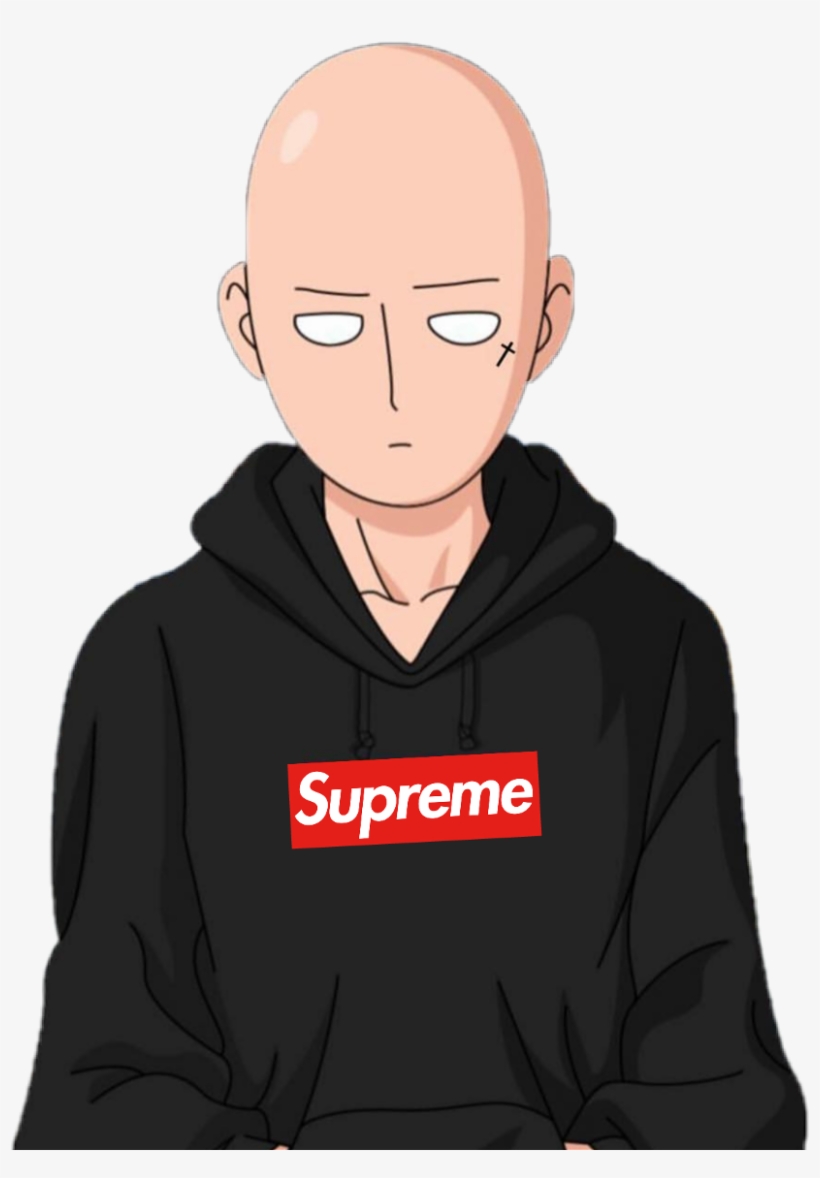 Supreme Onepunch Hoodie Onepunchman Bape Yeezy Nike - One Punch Man Supreme, transparent png #5445024