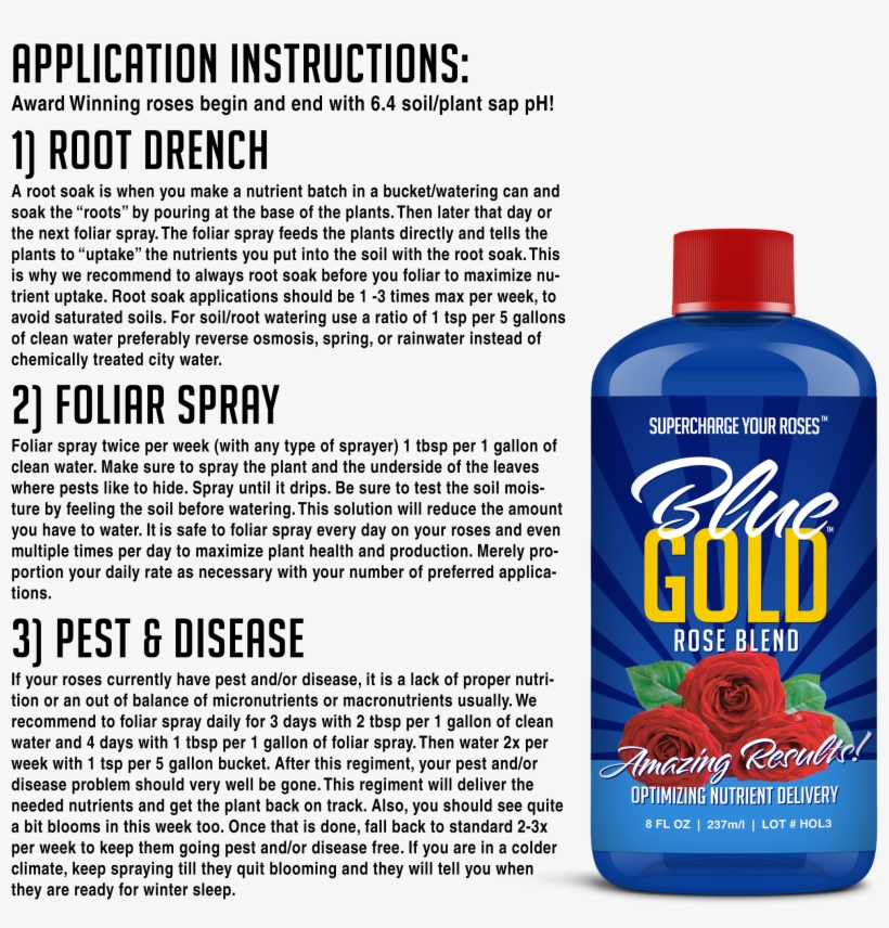 Blue Gold Rose Flower Bloom Booster Root Stimulator, transparent png #5445392