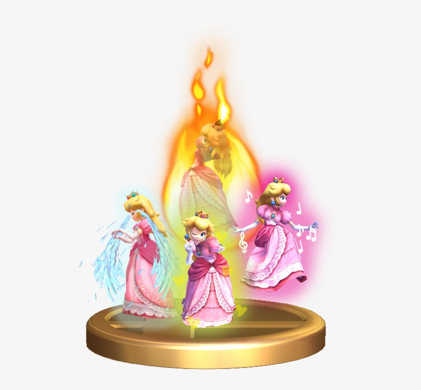 Peach Smash 4 Png Clipart - Super Smash Bros Peach Trophy, transparent png #5446372