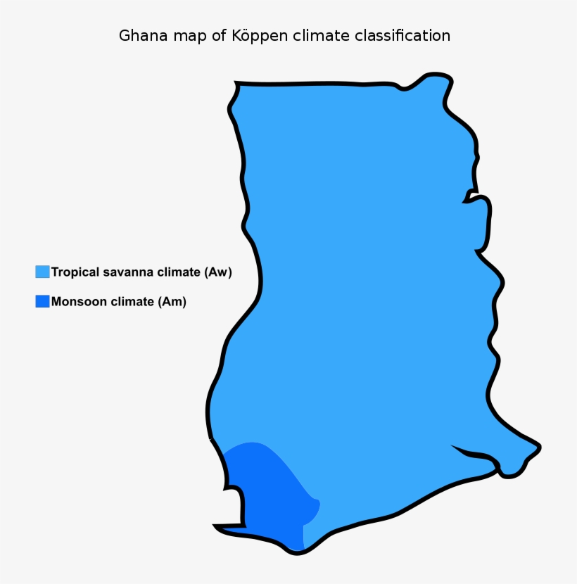 Ghana Map Of Köppen Climate Classification - Climate Map Of Ghana, transparent png #5447141