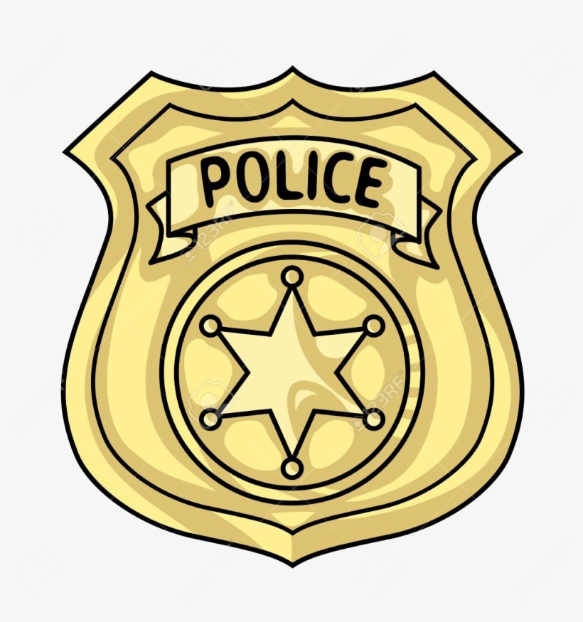 Police Badge Png Clipart - Cartoon Police Badge, transparent png #5448222
