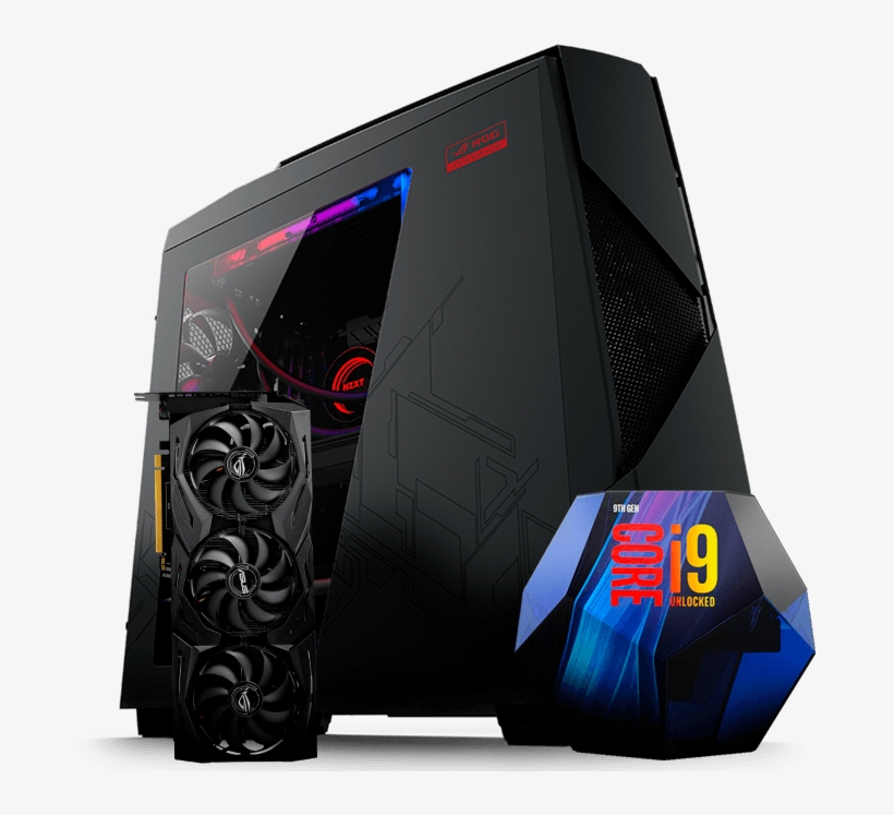 Ômega Pc Gamer - Nzxt Noctis 450 Mid Tower Gaming Case Rog Edition, transparent png #5449816