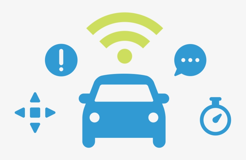 For A Glimpse Of The Automobile Of The Future, Take - Connected Car Icon Png, transparent png #5449889