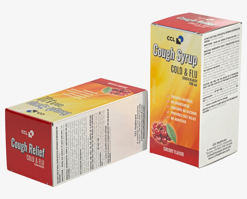 Over The Counter Cough Syrup Digital Folding Carton, transparent png #5450655