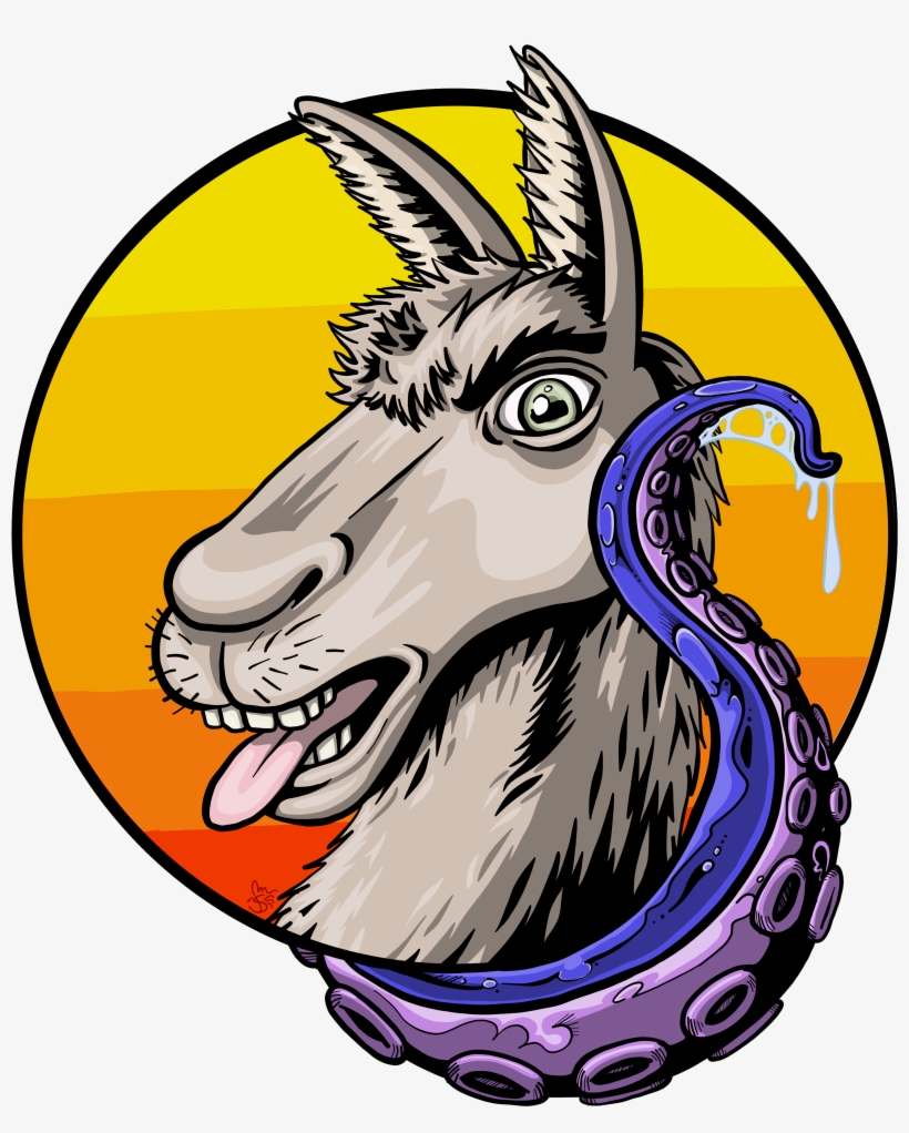 Llama Tentacle - Illustration, transparent png #5450917
