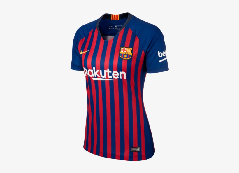 2018-19 Barcelona Home Women's Soccer Jersey - Barcelona Women Jersey 2019, transparent png #5451897