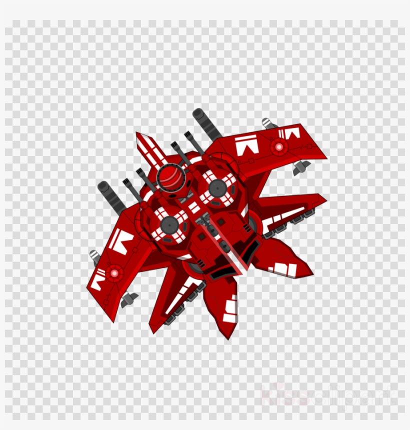 Red Spaceship Png Clipart Spacecraft Clip Art, transparent png #5452479
