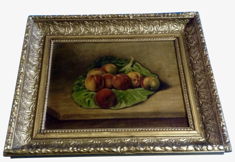 J Finch, Still Life Oil Painting 20th Century Peaches, transparent png #5454563