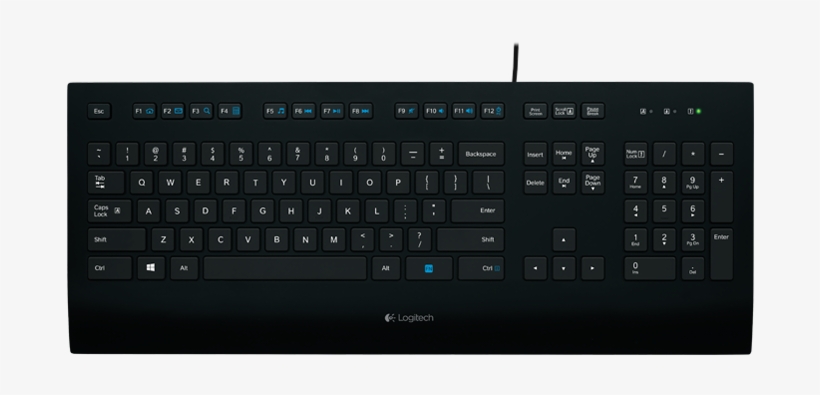 Clavier Logitech Filaire, transparent png #5455856