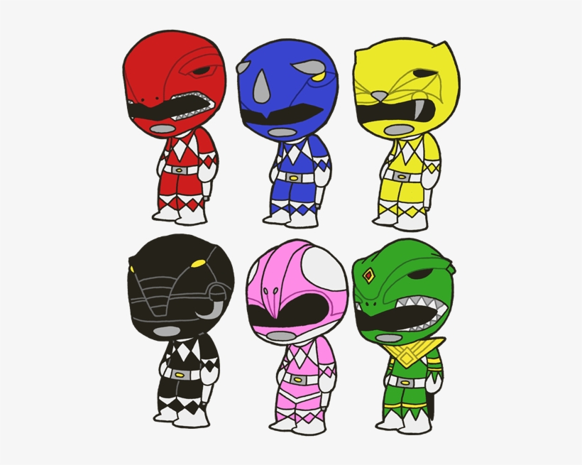 This Pack Includes Red Ranger, Blue Ranger, Yellow - Power Ranger Mighty Morphin Drawing, transparent png #5456945