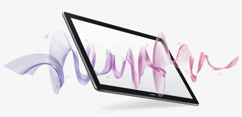 Huawei Mediapad M5 Showing Audio Waves, transparent png #5457335