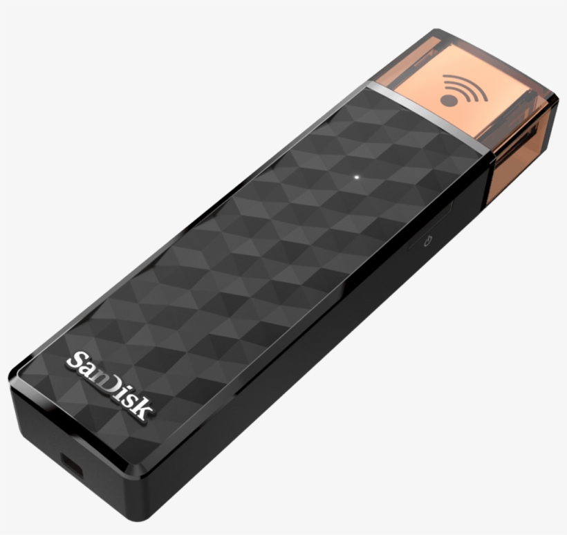 Black, Connect Wireless Stick - Sandisk 32gb Connect Wireless Flash Drive (sdws4-032g-g46), transparent png #5457391