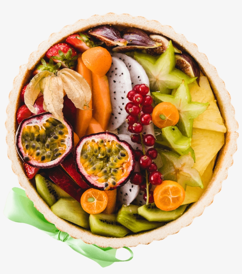 Fresh Handmade 6" Exotic Fruit Gateau Finished With - Fruit Salad, transparent png #5457681