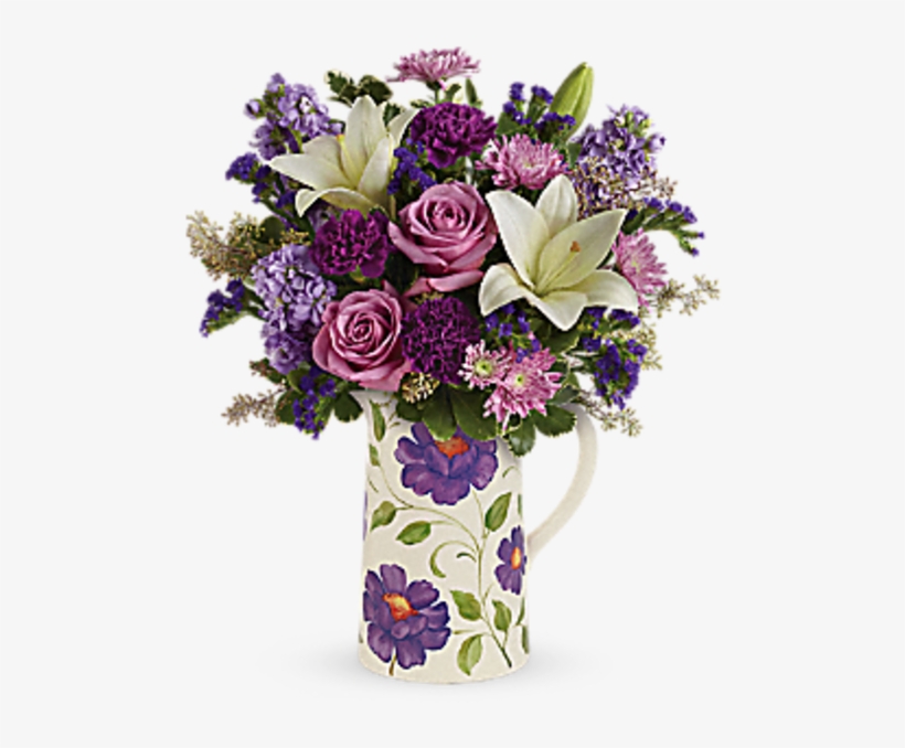 Garden Pitcher Tf - Garden Pitcher Bouquet - Standard - Roses, transparent png #5458627