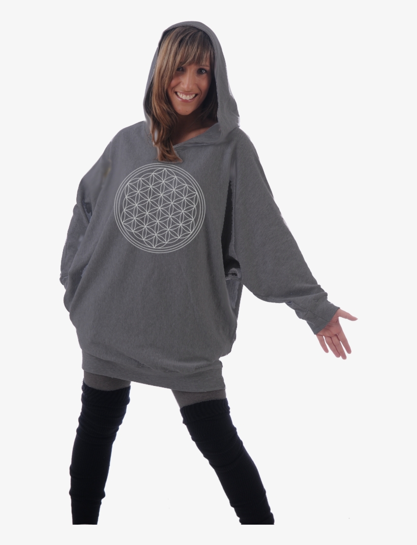 Hooded & Flower Of Life ♥ - Blume Des Lebens Stoff, transparent png #5459938