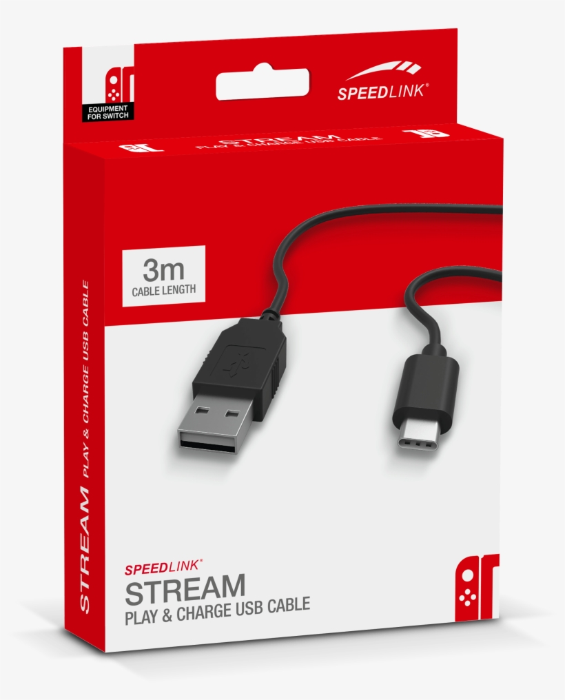 Stream - Speedlink Cable Stream Play & Charge Cable Switch, transparent png #5461488