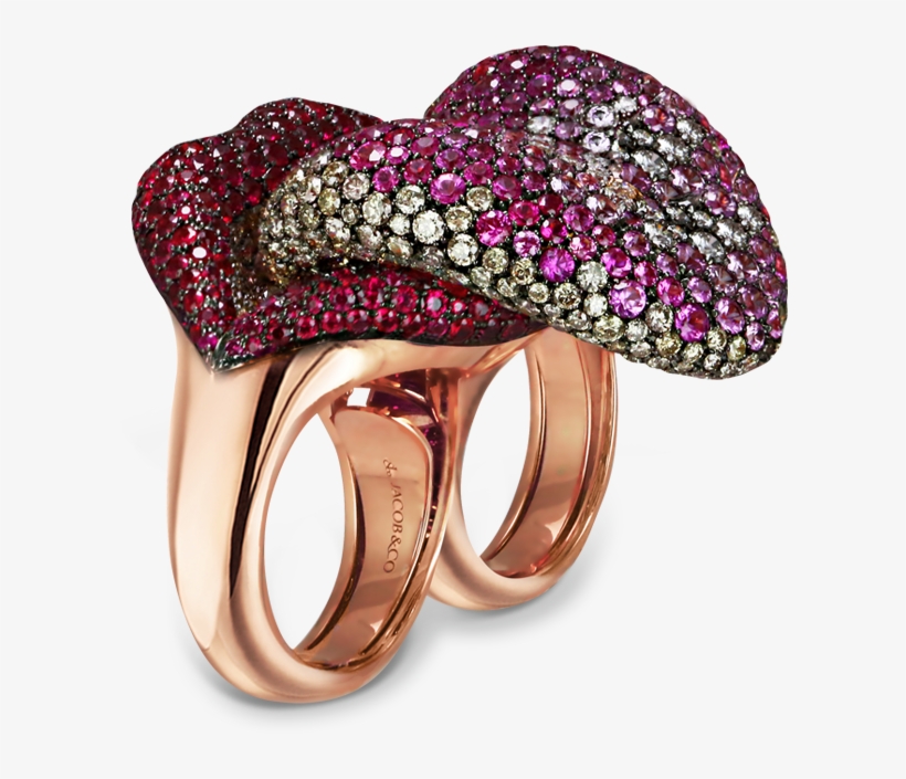 Two Finger Tongue Ring - Jacob & Co Tongue Ring, transparent png #5462482