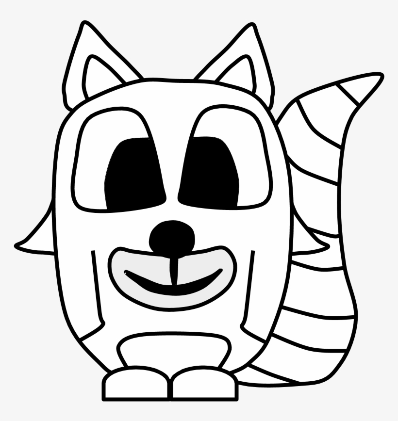 Raccoon, Big Eyes, Black And White, Cartoon Animal, - Cartoon, transparent png #5463069