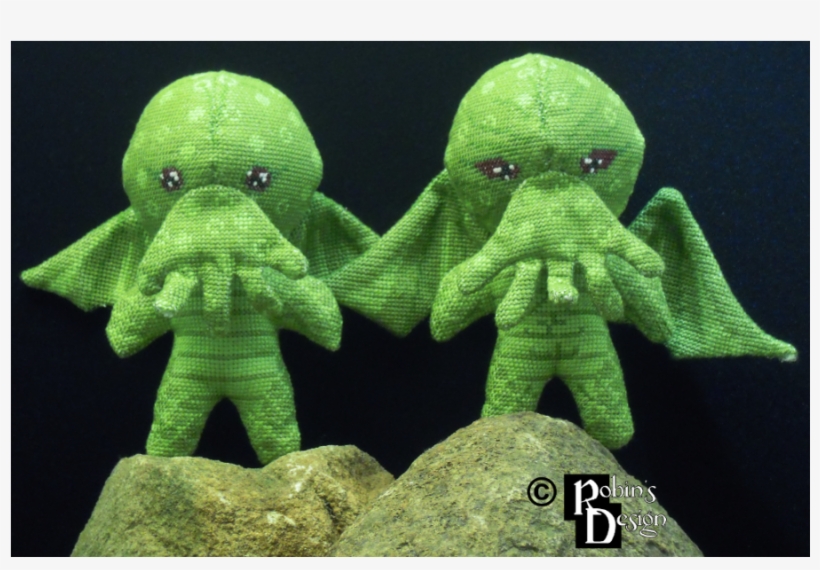 Cute Cthulhu Doll 3d Cross Stitch Sewing Pattern Pdf - Cross-stitch, transparent png #5463614