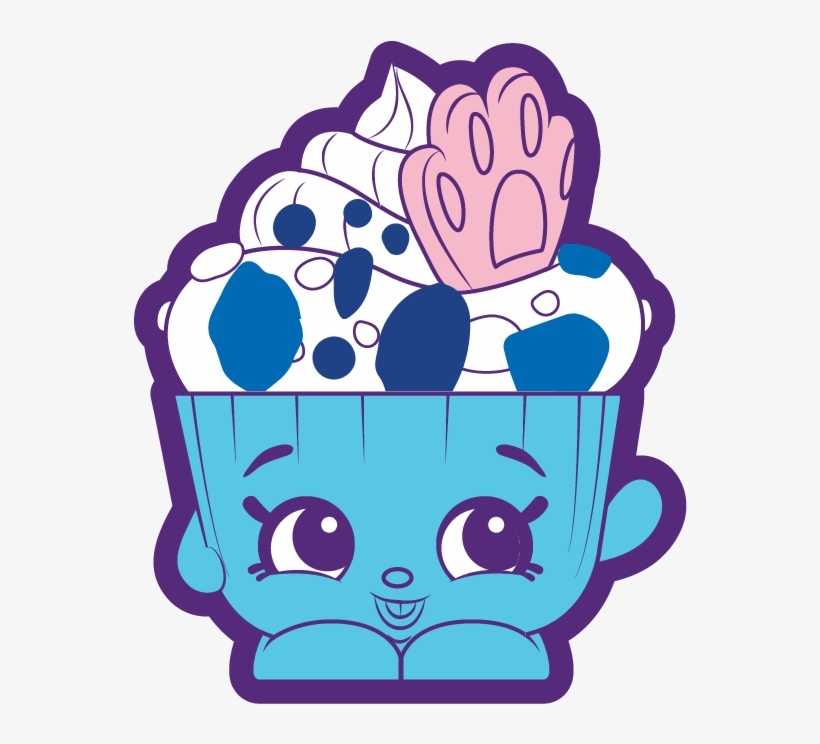 Shopkins Season 9 Color Change Cuties Tribe Team Cupcake - Cupcake, transparent png #5463986