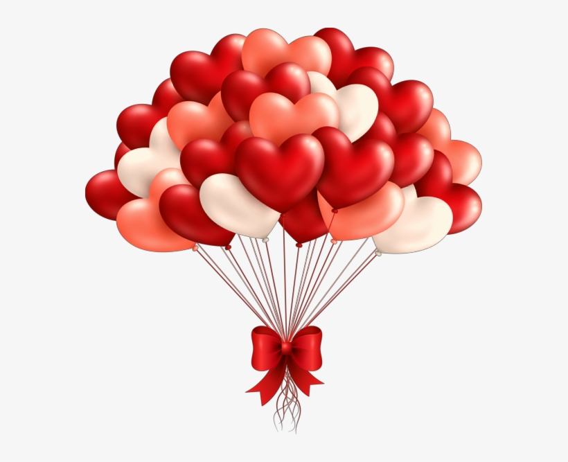 Hearts Corazones Love Amor Globos Balloons Moño Bow - Mighty Tronics 5x7ft Red Valentine's Day Backdrops, transparent png #5464211