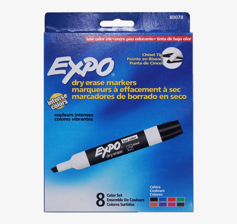 Expo Dry Erase Markers - Expo Low Odor Markers, transparent png #5465728