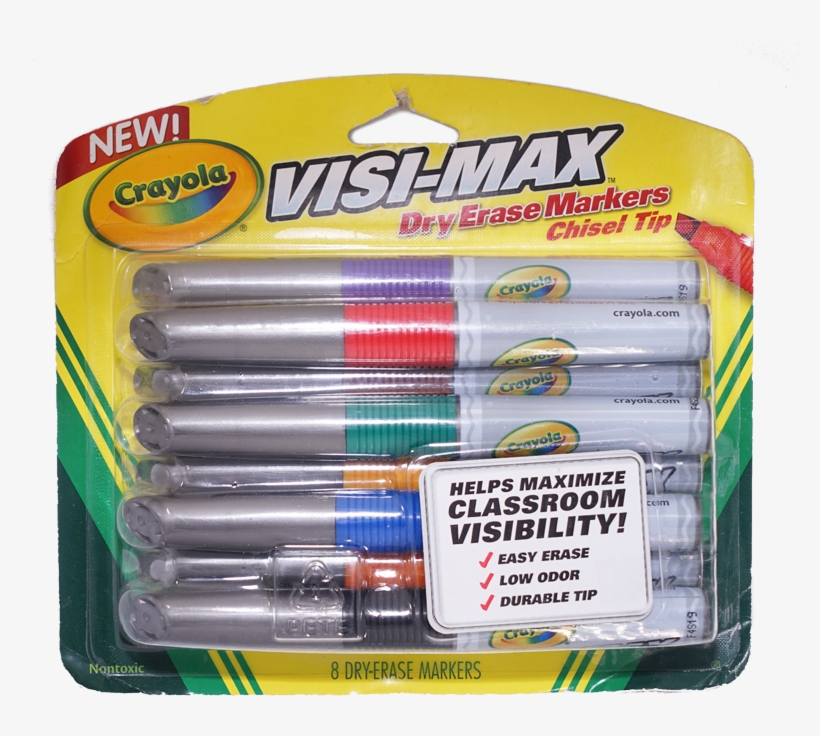 Crayola Visi-mix Dry Erase Markers - Crayola - 8 Visi-max Dry Erase Markers, transparent png #5465896