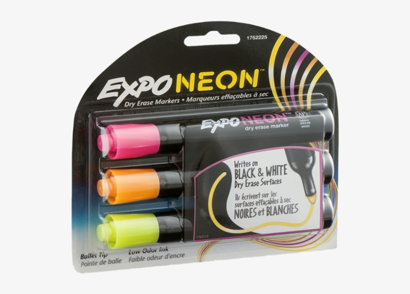 Expo Neon Dry Erase Markers, Bullet Tip, Assorted Colors. Free