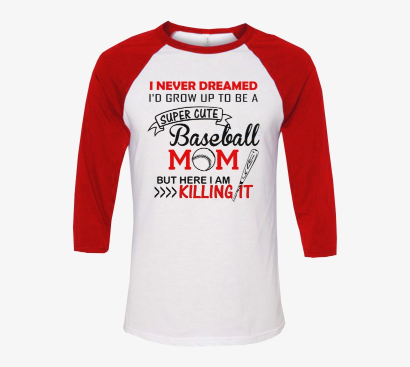 Super Cute Baseball Mom - Baseballs Or Bows Shirts, transparent png #5466310