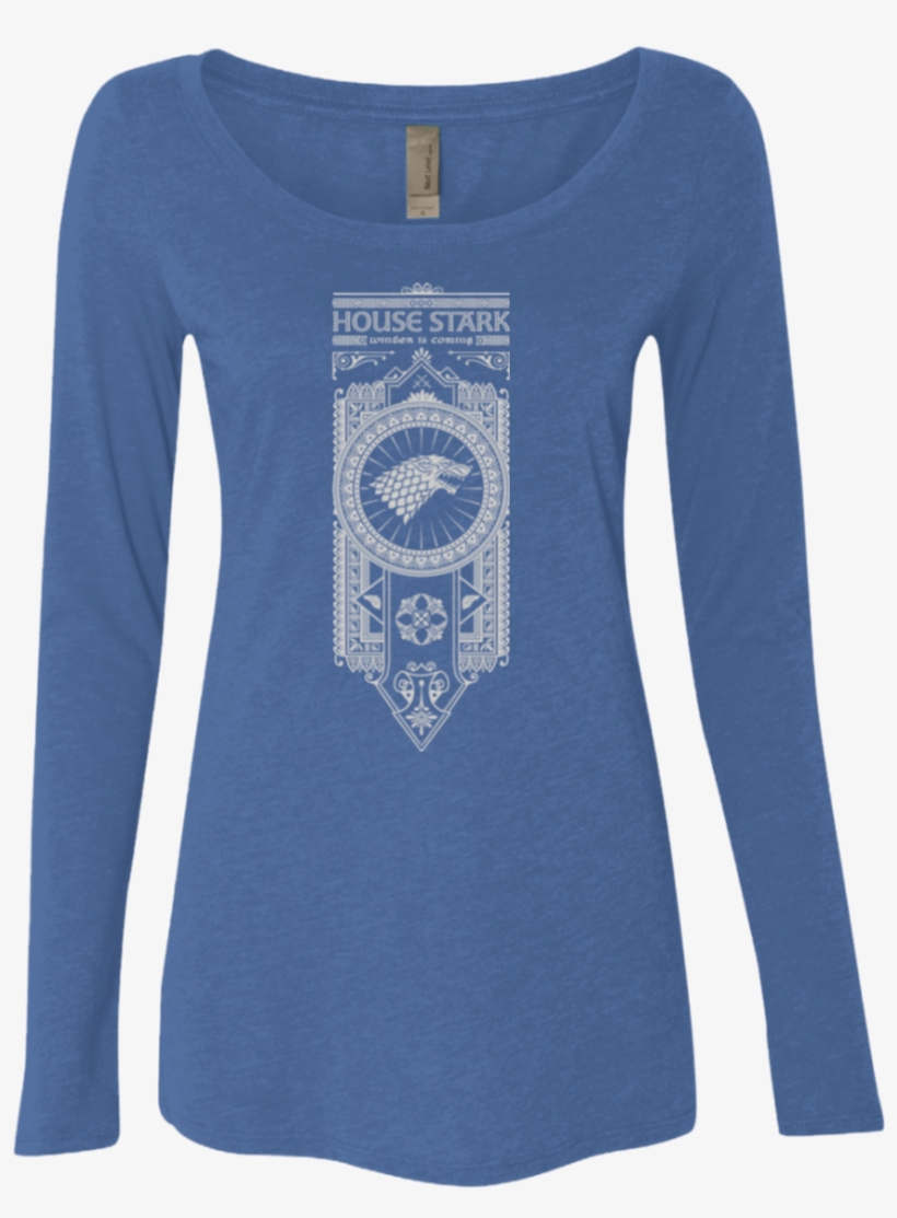 House Stark White Women's Triblend Long Sleeve Shirt - Game Of Thrones G5v138 Mouse Pad, transparent png #5466653