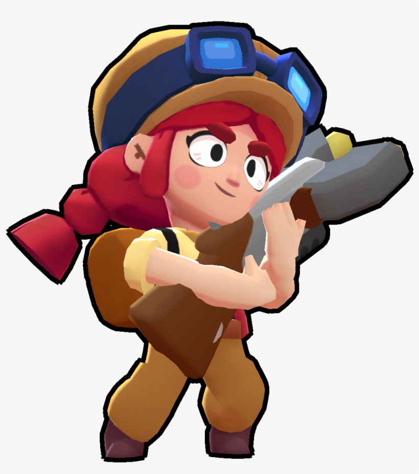 Jessie Skin Default Brawl Stars Jessie Free Transparent Png Download Pngkey - imagen de emoji brawl stars