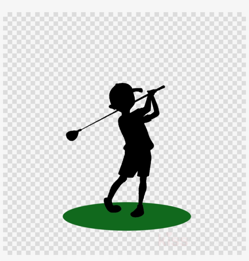 Kid Golfer Silhouette Clipart Golf Tees Golf Clubs - Golf Vector Png, transparent png #5468613