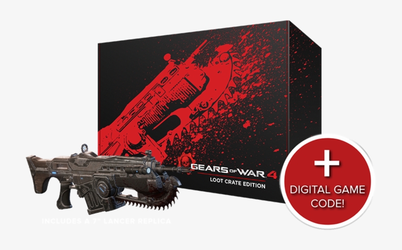Lancer Loot Crate - Gears Of War Loot Crate, transparent png #5470286