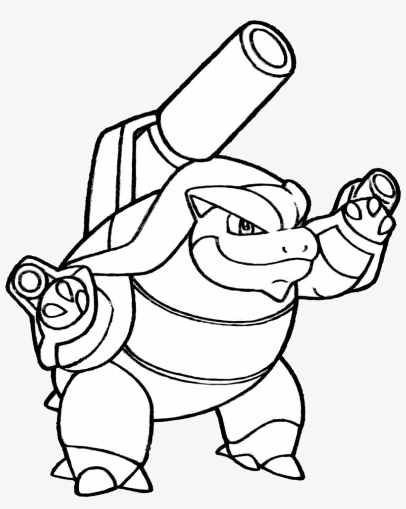 Download Mega Blastoise Coloring Pages - Pokemon Blastoise Para Colorear - Free Transparent PNG Download ...