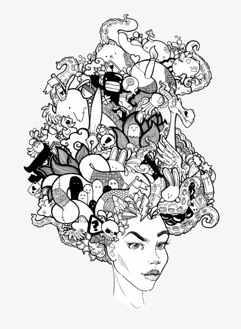 Do A Black And White Doodle, transparent png #5471344