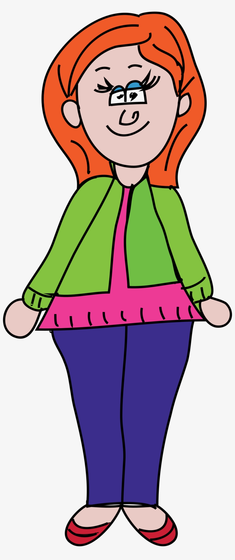 Girl Standing Clipart Woman Png - Standing Lady Clipart, transparent png #5472778