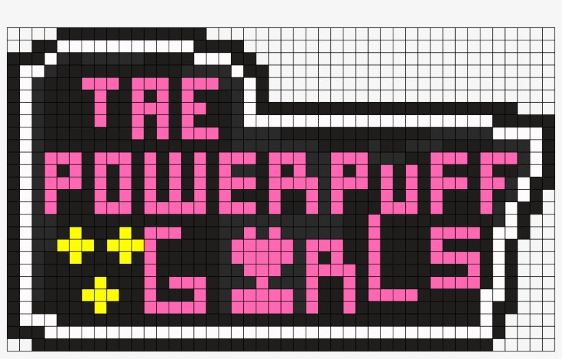 The Powerpuff Girls Logo - Perler Beads Powerpuff Girl, transparent png #5473793