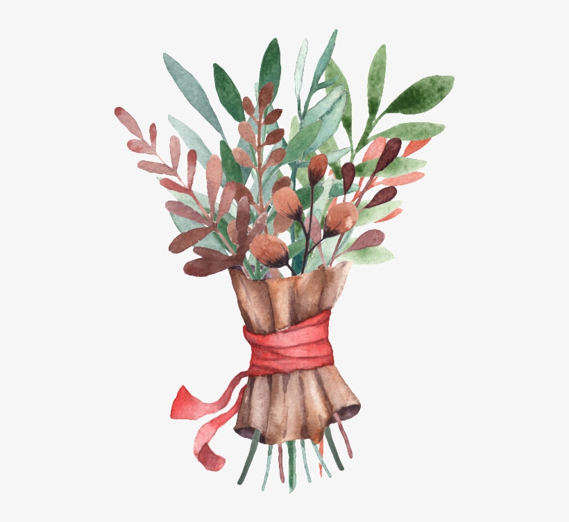 Hand Painted A Bunch Of Leaves Png Transparent - Design, transparent png #5474414