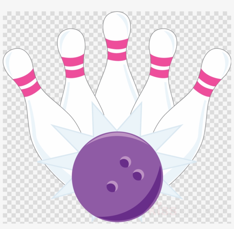 Girly Bowling Pins Clipart Bowling Pin Strike - Bowling Clip Art, transparent png #5474882