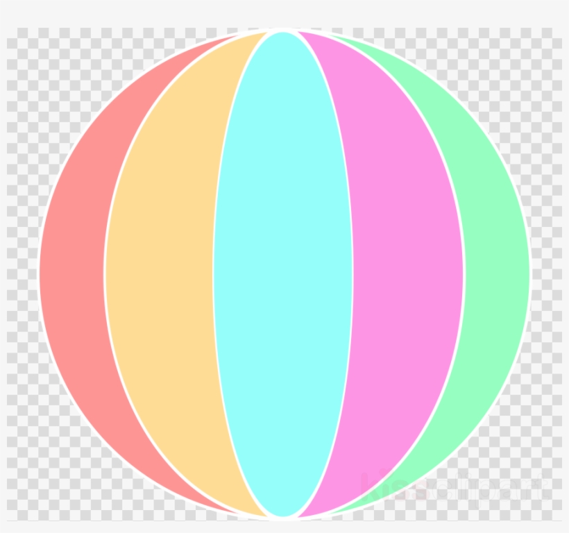 Cartoon Beach Ball Png Small Clipart Beach Ball Clip, transparent png #5475558