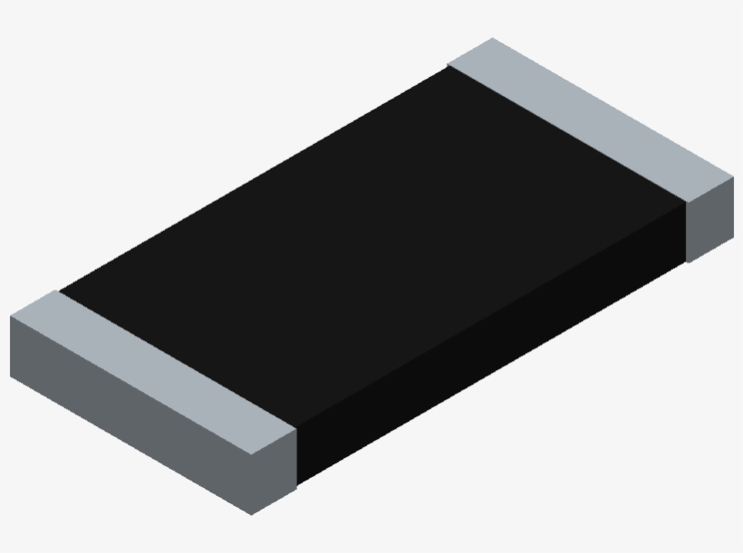 Erj1tyj332u - Panasonic - 3d Model - Resistor Chip - Elfa Walnut Shelf, transparent png #5475905