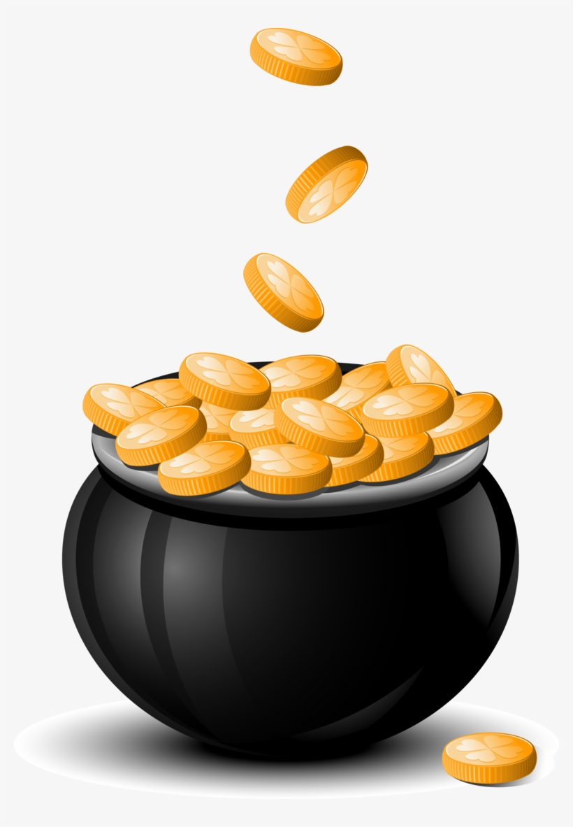 Saint Patrick S Cooking Pot Transprent Png - Pot Of Gold Vector Transparent, transparent png #5476899