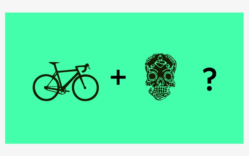 Bike Sugarskull- - Cycling T Shirt Design - Mamil (middle A Mousepad, transparent png #5477077
