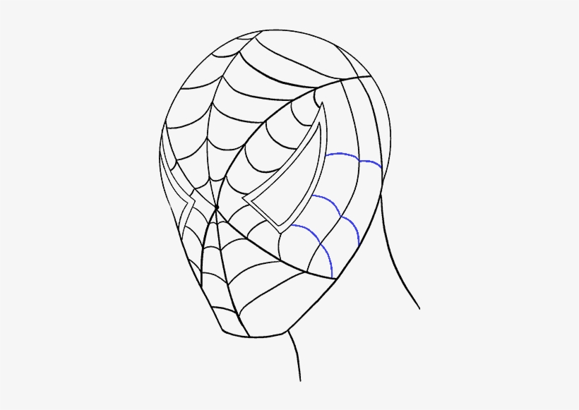 How To Draw Spiderman's Face - Imagenes De Spiderman La Caricatura, transparent png #5477270