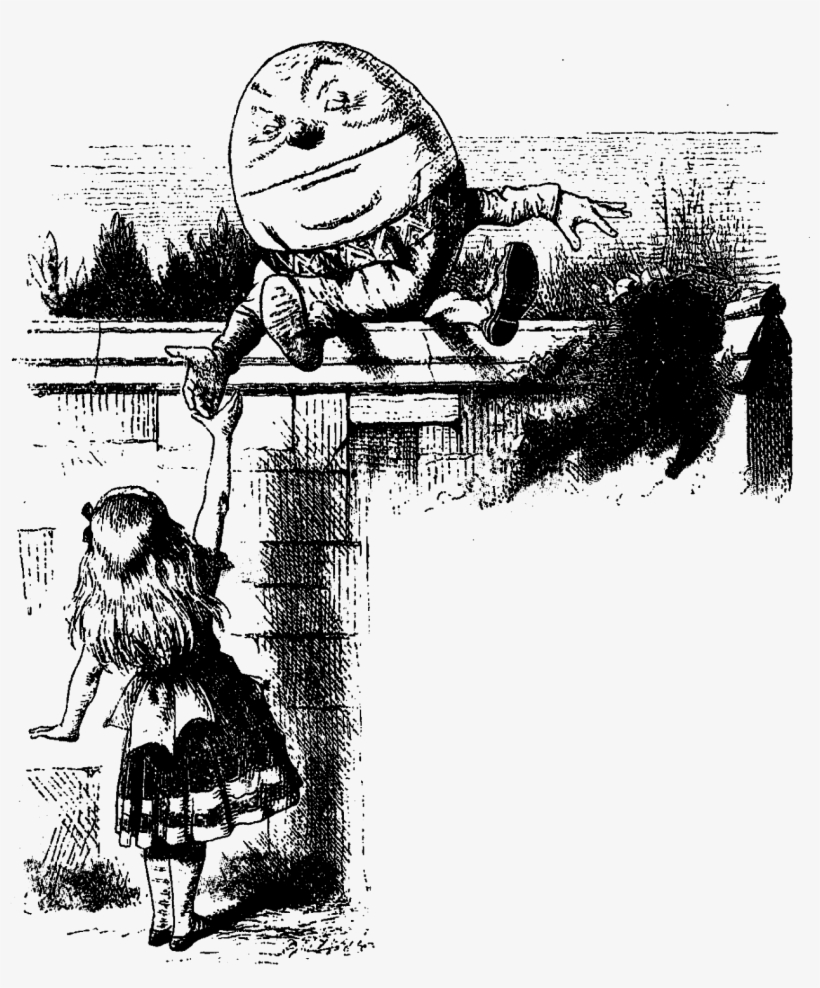 Through The Looking Glass Illustration Downloads - Humpty Dumpty, transparent png #5477945